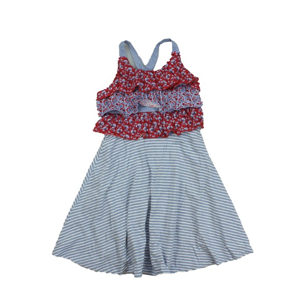 Robe De Pâques Jona Michelle Fille - Taille 10, Blanc Et Bleu Marine, Occasion
